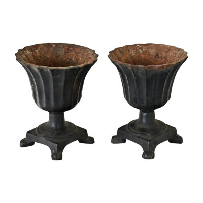 French Pair of 20th Century Petite Cache Pots