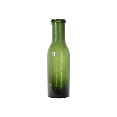 French 19th Century Green Glass Storage Bottle