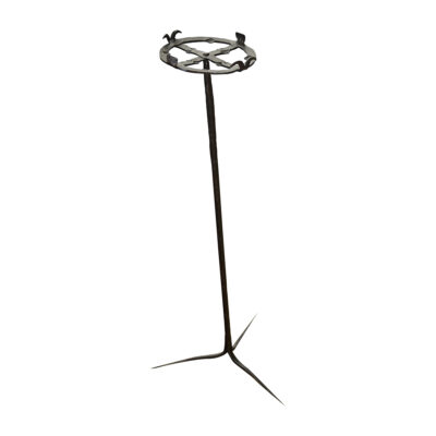 French 18th Century Wrought Iron Floor Candlestand