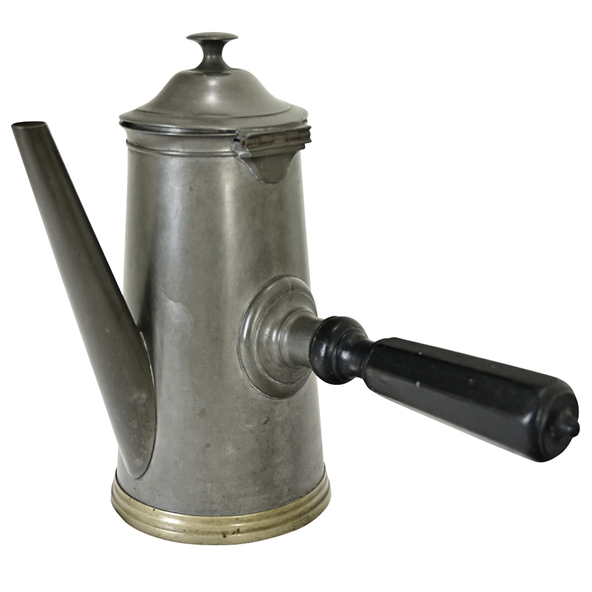フランスアンティーク　クッキーポット French 19th Century Pewter Hot Chocolate Pot - Fireside Antiques