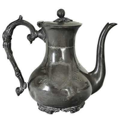 English 19th Century Victorian Pewter Teapot