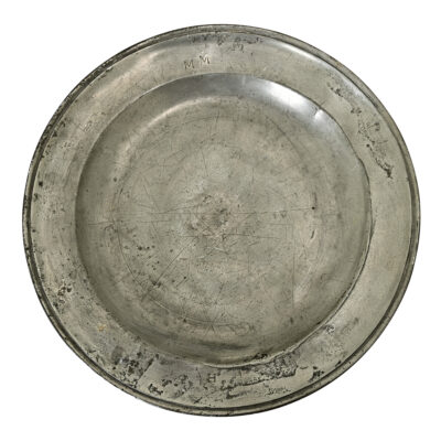 French 19th Century Pewter Charger Plate