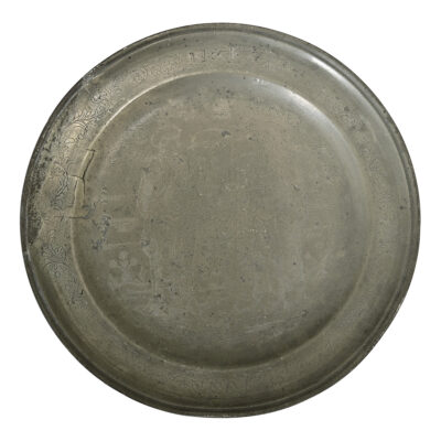 French 18th Century Pewter Plate of Saints Peter and Paul
