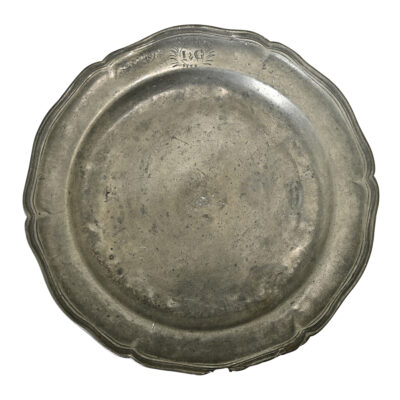 French 19th Century Pewter Charger Plate