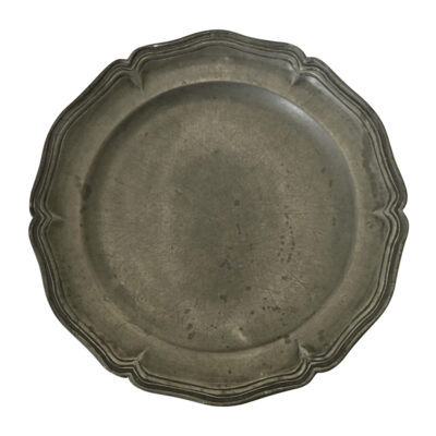 French 19th Century Pewter Charger Plate