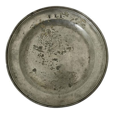 French 18th Century Pewter Charger Plate