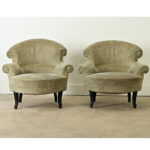 French Pair of 19th Century Napoleon III Club Chairs