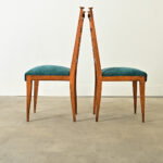 French Midcentury Set of 11 Ladderback Dining Chairs