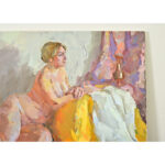 English 20th Century Lounging Lady Painting