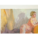 English 20th Century Lounging Lady Painting