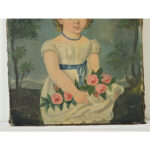 French 19th Century Portrait of a Flower Girl