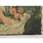 French 19th Century Portrait of a Flower Girl