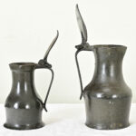 French Pair of 19th Century Pewter Flagons