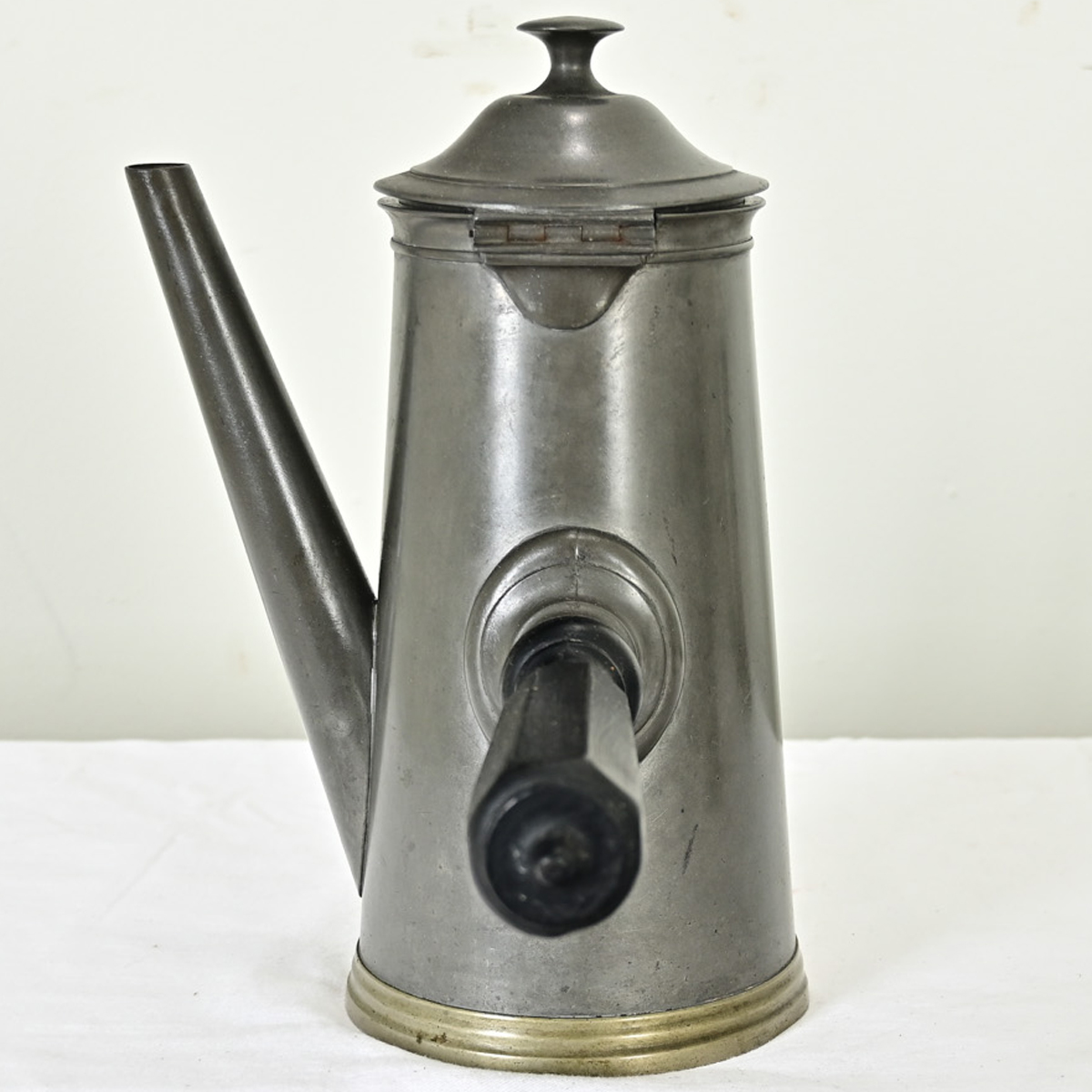 French 19th Century Pewter Hot Chocolate Pot - Fireside Antiques