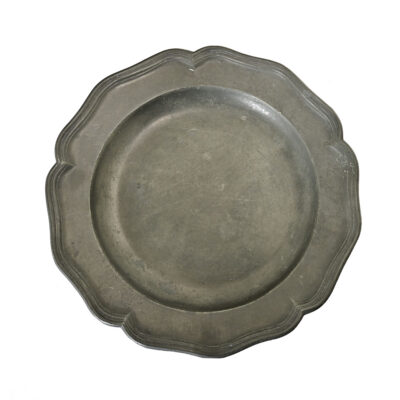 German 18th Century Baroque Pewter Charger Plate