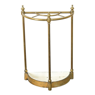 French 20th Century Brass Demilune Umbrella Stand