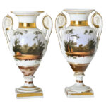 French Pair of Petite 19th Century Empire Period Urns