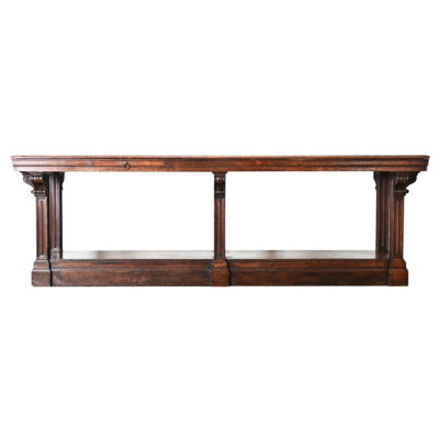 French 19th Century Solid Oak Drapery Table