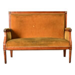 French 19th Century Louis XVI Tall Back Settee 1 French 19th Century Louis XVI Tall Back Settee