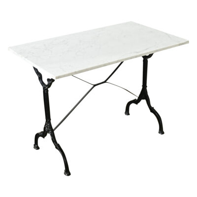 French 19th Century Iron & Marble Bistro Table
