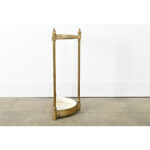 French 20th Century Brass Demilune Umbrella Stand