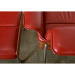 Pair of German Leather Armchairs & Ottoman by Wilkhahn