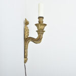 French Pair of 19th Century Louis XVI Style Gilt Bronze Sconces