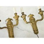 French Pair of 19th Century Louis XVI Style Gilt Bronze Sconces