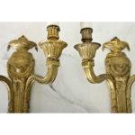 French Pair of 19th Century Louis XVI Style Gilt Bronze Sconces