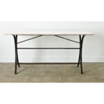 French 19th Century Marble Top Garden Table