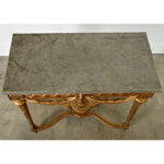 French 18th Century Gold Gilt Console with Marble Top