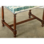 French 19th Century Oak & Upholstered Bench