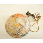 French Art Deco Carved Alabaster Pendant Light