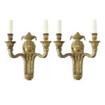 French Pair of 19th Century Louis XVI Style Gilt Bronze Sconces