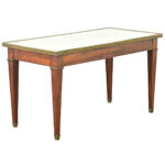 French Vintage Mahogany & Marble Coffee Table