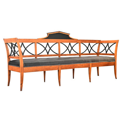 Swedish 19th Century Maple Biedermeier Settee
