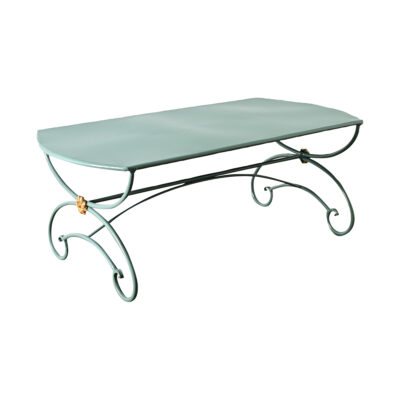 French 19th Century Iron Dining Table in New Powdercoat