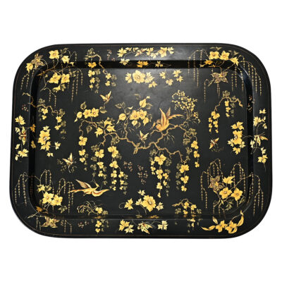 English 19th Century Japanned Lacquer Tray