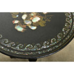 English 19th Century Ebonized Tilt-top Tea Table