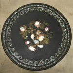 English 19th Century Ebonized Tilt-top Tea Table