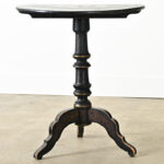 English 19th Century Ebonized Tilt-top Tea Table