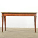 French Vintage Mahogany & Marble Coffee Table