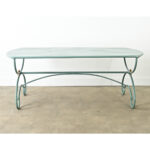 French 19th Century Iron Dining Table in New Powdercoat