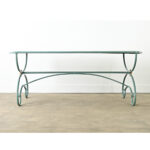 French 19th Century Iron Dining Table in New Powdercoat