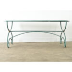 French 19th Century Iron Dining Table in New Powdercoat