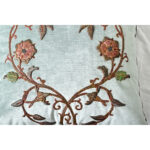 BVIZ Antique European Raised Gold Embroidery Pillow