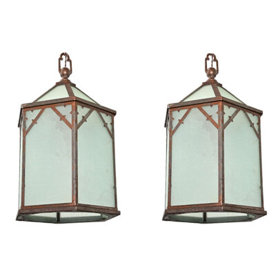 Pair of English Vintage Lanterns