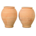 Pair of Greek Reproduction Terracotta Pots 1 Pair of Greek Reproduction Terracotta Pots
