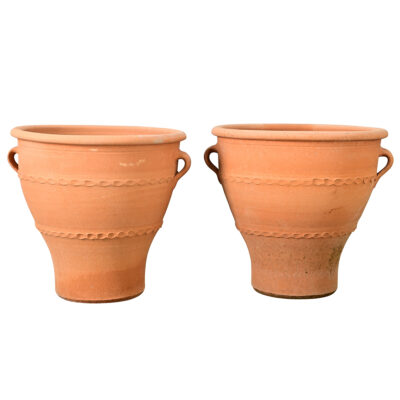 Pair of Greek Reproduction Terracotta Pots