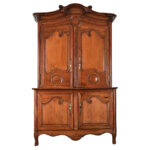 French 18th Century Solid Pine Louis XV Armoire